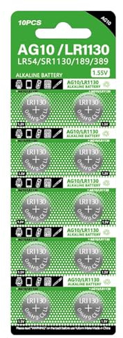 Batería Tipo Botón Para Reloj Batería De Reloj Portátil Y Multiusos 68 mAh | 1.5 Voltios Pack De 10 Pilas De Botón Multiusos Set Para Accesorios Juguetes Eléctricos Y Pequeños Dispositivos Electró