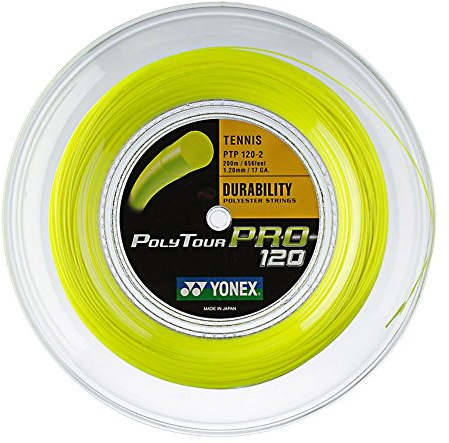 Yonex Unisex's Poly Tour Pro String Reel-Yellow, 1.2 mm