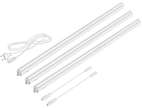 parlat LED Unterbau-Leuchten Rigel, je 87,3cm, 40cm Kabel, je 1118lm, weiß, 3er Set