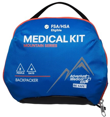 Adventure Medical Kits Mountain Series, Backpacker Medical Kit - 96 Pieces, blue/orange, one size (0100-1003)