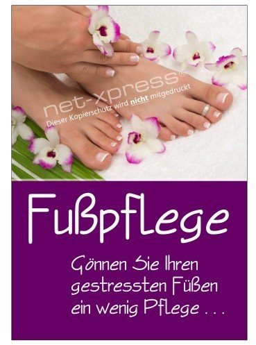 net-xpress Fußpflege-Poster für Fußpflegepraxis DIN A1, Werbeplakat Plakat Nagelstudio