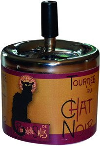 Cenicero de metal giratorio del gato negro – CD729