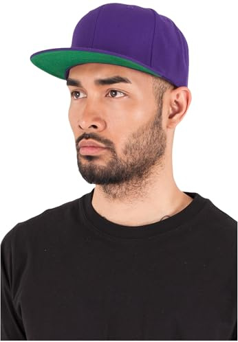 Flexfit Unisex klassisk snapback-keps, män och kvinnor, finns i över 20 färger, en storlek passar alla, lila, one size