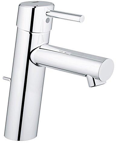 GROHE Concetto - Einhand-Waschtischarmatur (wassersparend, mit Temperaturbegrenzer, Einlochmontage), chrom, 23450001