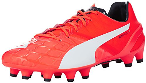 Puma evoSPEED 1.4 FG - zapatillas de fútbol de material sintético hombre, Arancione (Orange (lava blast-white-total eclipse 01)), 39