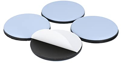 GLEITGUT 4 x Teflongleiter selbstklebend rund 70 mm PTFE Möbelgleiter für Sessel Sofas