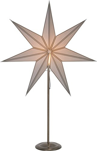 Best Season 234-83 Standleuchte Stern Nicolas, edelstahl/Metall, E14, beige, 16 x 60 x 88 cm