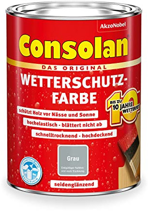 Consolan Wetterschutz-Farbe (2,5 l, grau)