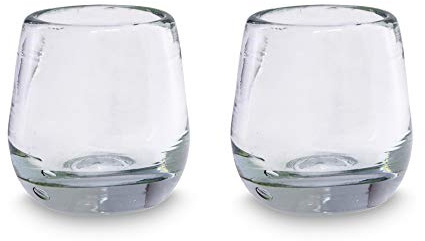 mitienda mit Liebe gemacht Verres à Liqueur mexicains Originaux 2cl Lot de 2 Verres à Liqueur Transparents Barril soufflés à la Bouche
