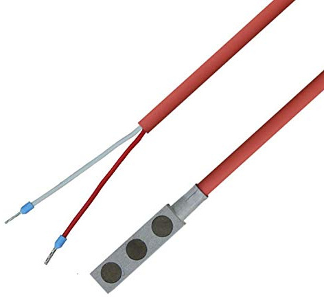 iOVEO 046MO01202 - PT100 - Magnet-Oberflächenfühler/Magnetfühler mit Silikon-Leitung bis 200°C, 2 Meter
