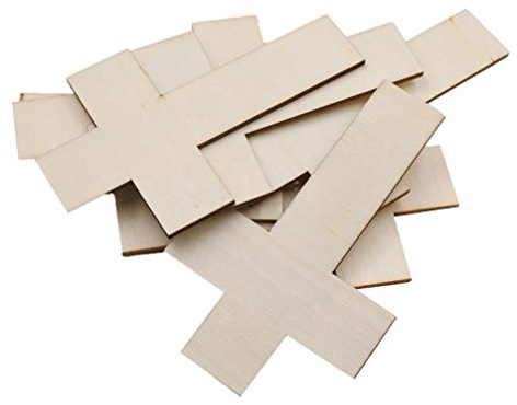 36 fette di legno non finite a forma di croce in legno, ornamenti per bambini, adulti, progetti fai da te (11 x 7 cm)