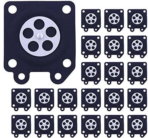 20 Pièces Diaphragme de Carburateur pour Walbro WA WT WY WZ Série, ADEFOL Kit Membrane Joint Carburateur Kit de Reparation OEM # 95-526, # 95-526-9, # 95-526-9