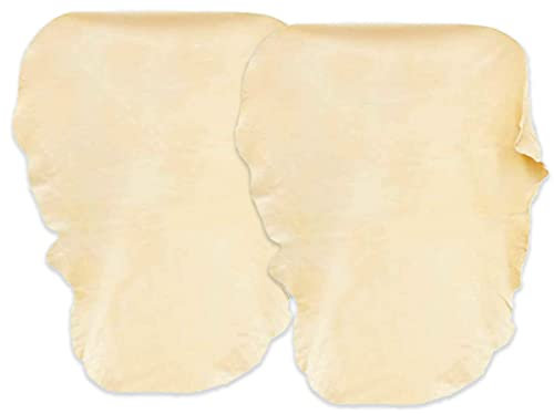 CARALL 2 pezzi in pelle Daino per auto 40x50 cm, panni di asciugatura per auto, spugna scamosciata, forma irregolare