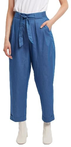 Louche Hester-Chambray Pantalons, Bleu Marine, 44 Femme