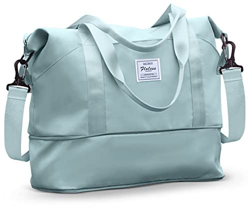 Reisetasche Damen Sporttasche 40x30x20 Ryanair Handgepäck Tasche Weekender Bag Schwimmtasche Wasserdicht Travel Bag Duffle Bag Fitnesstasche Trainingstasche Frauen für Reise Gym,blau