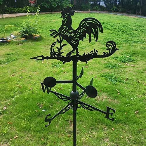 Segnavento - Segnavento con Canto del Gallo Segnavento in Acciaio Inossidabile Retroc per Casa Garage Cupola Giardino Tetto Paddock Indicatore di Direzione del Vento