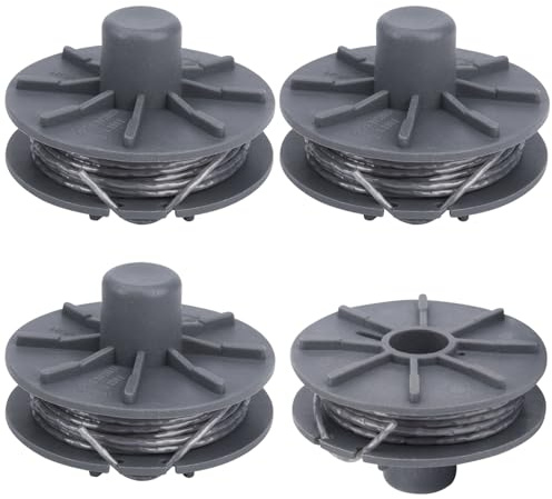 Eyoloty Rasentrimmer Fadenspule 5307-20 passend für Gardena Art 9805, 9806, 9807,9808, 9809, 9827, 8846, 8847, 8848, 9870, 9872, 9874 Ersatzfadenspule 6.1 m Länge Ø 1,6 mm (4 Stück)