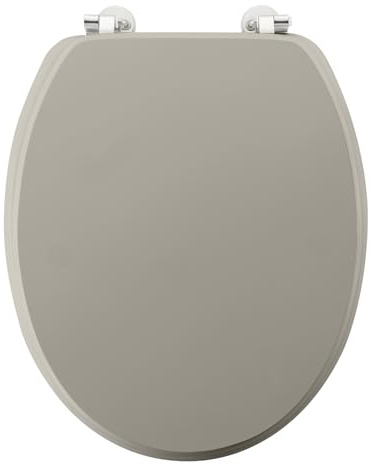 Douceur d'Intérieur, Abattant de WC (37 x 46 cm) Matteis Taupe, MDF Uni Mat