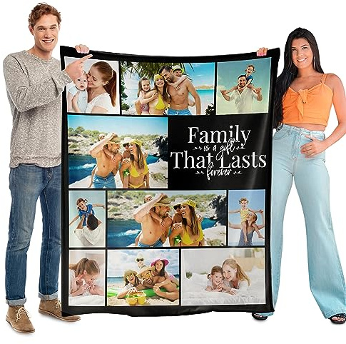 SearchI Personalisierte Weich Wärme Decke 100x152cm,Individuelle Decke mit Foto Worten Geburtstage und Weihnachten Personalisierte Geschenke für Mama, Papa, Kind, Hunde, Freunde oder Liebhaber