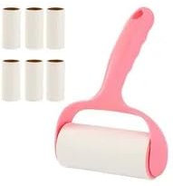 Kit Poignet et Rouleau Adhesive Anti-Peluches et Poils Animaux, 250 Feuilles pour Cheveux Poussière Vêtements Canapés Meubles Tapis