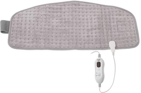 ADLER AD7437 Heizdecke für Lendenwirbelsäule, Nackenwärme, Wärme, zur Linderung von Menstruationsschmerzen, Ischias, waschbare Matte, 4 Temperaturen, automatische Abschaltung, Umfang bis zu 130 cm