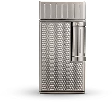 Colibri – Julius Zigarrenfeuerzeug mit Doppelflamme Gunmetal – Feuerzeug für Zigarren & Zigaretten – windbeständiger Zigarrenanzünder inkl. Geschenkbox – nachfüllbar mit Butan (ohne Gas verkauft)