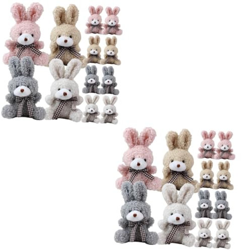 ibasenice STK Hase Schlüsselanhänger Stofftiere Mini-kuscheltiere Stofftier Osterhase Hasenpuppe Hängende Verzierung Cartoon-schlüsselanhänger Minitiere Plüsch Hasentasche Klein Fräulein