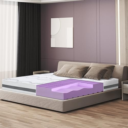 The White Stone Matratze 160 x 200 mit mittlerer Festigkeit | Höhe 25cm | Hypoallergener und atmungsaktiver Stoff | Orthopädische und selbstmodellierende Eigenschaften | Hergestellt in Italien