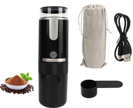 Hominas Cafetera Portátil Capsulas Espresso 2 en 1 Mini Máquina de Café Espresso con Batería de 1200 mAh Recargable para Viajes y Camping, para Cápsulas Americano K Cup