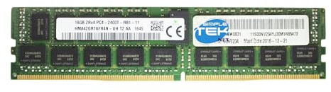 SIMPLETEK - DDR4 16GB ECC PC4-17000 RDIMM Modulo Banco RAM DIMM Server Workstation