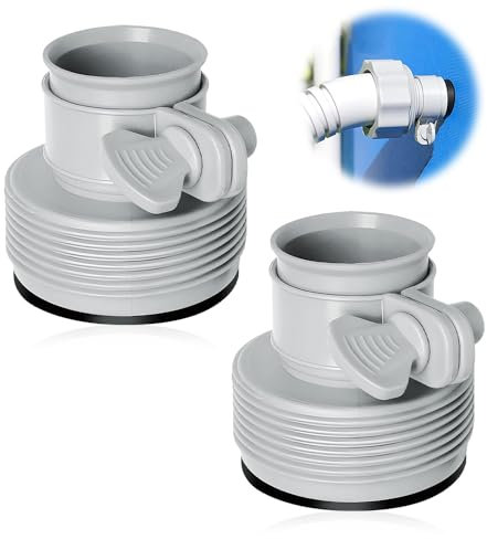 Riisoyu 2 adaptadores de manguera de piscina, 1,5 pulgadas, adaptador de manguera tipo B para conexión de bomba, conector de manguera, manguera de piscina para bombas, accesorios de filtrado
