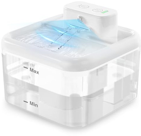 Fuente de Agua para Gatos para Beber, Fuente de Agua inalámbrica de 2 litros con Sensor de Movimiento, Fuente de Agua para Gatos, Fuente de Agua Ultra silenciosa, Fuente de Agua para Mascotas, Color