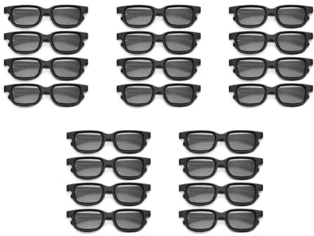 Remingtape Gafas 3D polarizadas pasivas de 20 piezas para pantalla Cinema IMIX