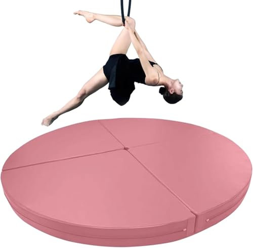 TUPOSTAR Rundstangen-Crash Matte, Fitness-Tanzstange Matten, Schwarze, Faltbare Gymnastik-, Dickes Crash Pad Aus Epe-Schaum, Trainings-StoßDäMpfungskissen,I,150x5cm