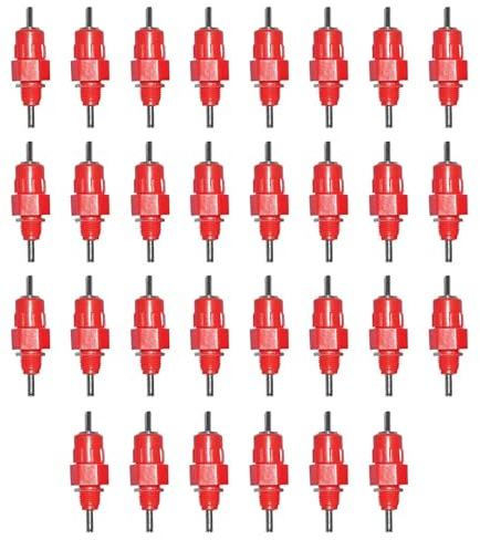 Hühnertränke Nippel Automatische Feeder Düse 30x Edelstahl Trinker für Hühner Häschen Innen und Außen Winter Geflügelsystem Viehzucht Stall