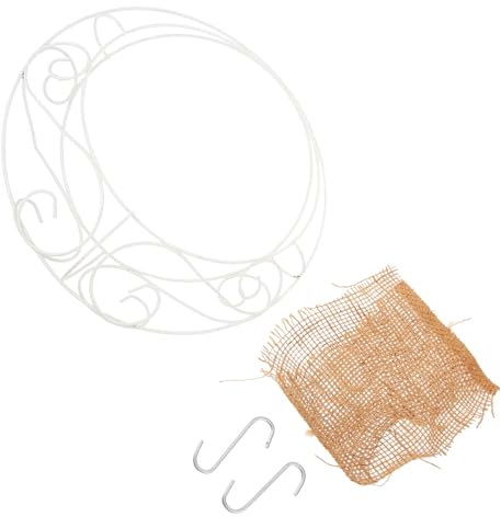 Milisten Panier à Fleurs avec Design Lune Pot Suspendu pour Plantes Jardinière et Durable pour Intérieur et Balcon Installation Facile avec Crochet Jute Fuites pour Espace Propre