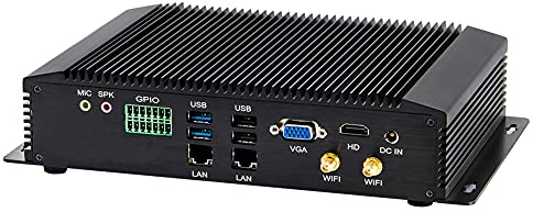 ANDAQI Industrial PC, Mini Computer, Windows 11 / Linux Ubuntu, 4G, WOL, Watchdog Supported, I7 4500U 4510U 4578U, IM05, 2 x LAN, GPIO, 6 x COM RS232 422 485, 4G RAM, 64G SSD