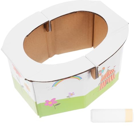 Faltbare Papier Babytoilette, Tragbares Reise Töpfchen für Kleinkinder | Leichtes Kompaktes Design, mit Plastiktüten, Für Auto und Reisen, Weiß