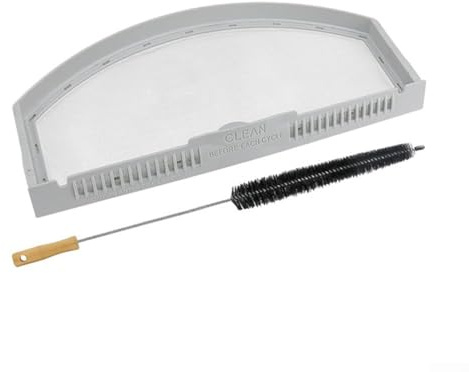 WE03X23881 Filtro per pelucchi con spazzola di pulizia, in acciaio inox, compatibile con GTD42EASJ2WW, GTD33EASK0WW, GTX22EASK0WW, GTD65GBSJ3WS
