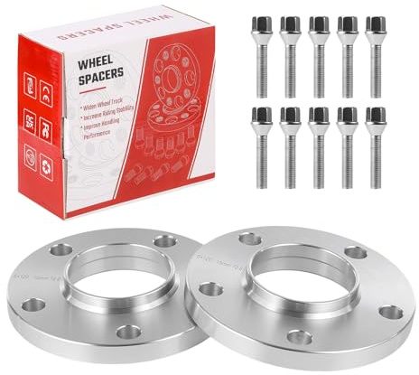 Spurverbreiterung 30 mm (2x15 mm) 5x120 Nabendurchmesser 72,6 mm inkl. Radschrauben M12x1,5 – Spurplatten Set passend Kompatibel mit BMW 3er E46 E90 E60 Z4
