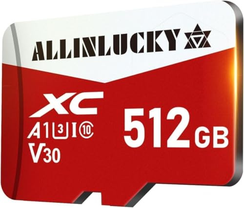 Scheda di Memoria Micro SD da 512 GB Scheda SD Memory Card SD with Smartphone, Camera, Tablet, Drone, Smart TV