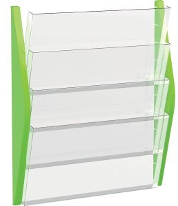 Helit Bogen-Prospekthalter 4x A3 Zeitungsformat limettengrün