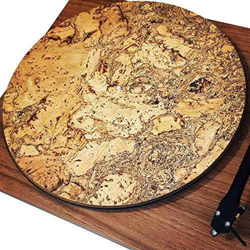 TazStudio Premium slipmat- Cork Turntable Mat for Better Sound Support on Vinyl LP Record Player- Decorative Specially Designed Cork [3mm Thick] Original Art Design-m4- Special