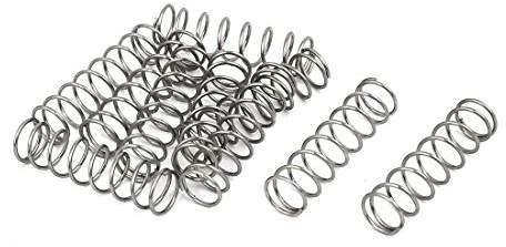 sourcing map 10Stk 0,7mmx8mmx30mm Druckfeder Druckfedern Spiralfeder | Stahlfeder, 304 Edelstahl