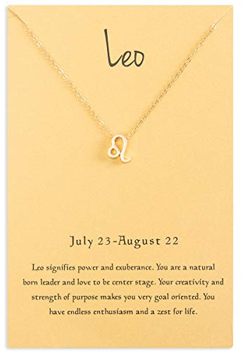 Zealmer Cyberny Women 18K Gold Plated Leo Pendant Necklace 18