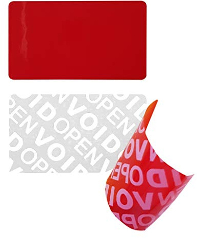 100 Stk - Siegelaufkleber 35 * 20mm rot - Sicherheitssiegel, Klebesiegel | Verschlussetiketten, Sicherheitssiegel, Sicherheitsetiketten, Garantie-Aufkleber, Void Siegel, Qualitätssiegel, Seal Sticker