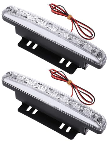 Vaguelly Paire Drl LED Lumières Car Marker Tail LED Daylight Running Lights Voiture Lumière du Jour Lampe LED Drl Feux Diurnes Universels Lampe Fluorescente 8 LED