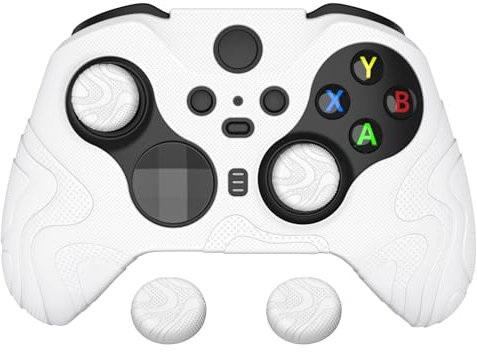 PlayVital Coque Manette pour Xbox Elite Series 2 Core avec Capuchon Joystick,Housse Protection pour Xbox Elite 2 Controller Cover Skin Silicone-Blanc,Édition Mountain Range