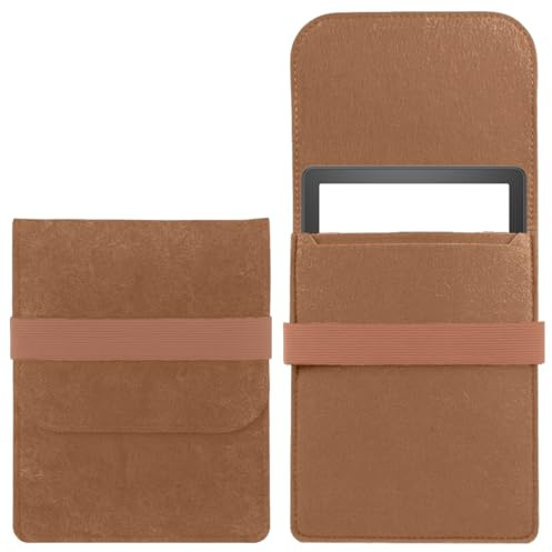 KIRZAX Fodral för E-Reader 6-7 tum Brun, E-bokfodral kompatibelt med 7 New Kindle/6.8 Kindle Paperwhite (11. Gen 2021)/6 Kindle Oasis, Kobo/Tolino