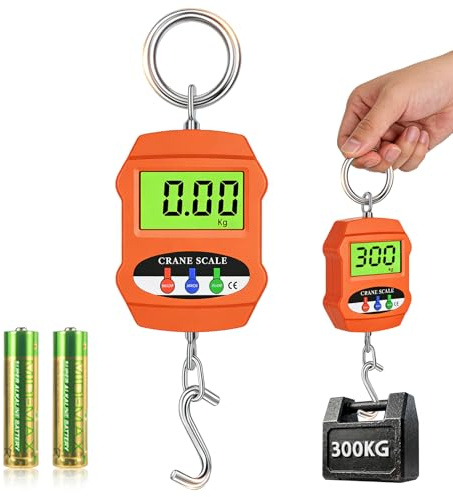 Bilancia Elettronica Per Gru, Bilancia Sospesa Digitale 660lb/300kg, Bilancia Digitale A Gancio Con Display Lcd, Elevata Precisione Bilancia Portatile Da Caccia Ai Cervi Per Agricoltura, Caccia, Pesca